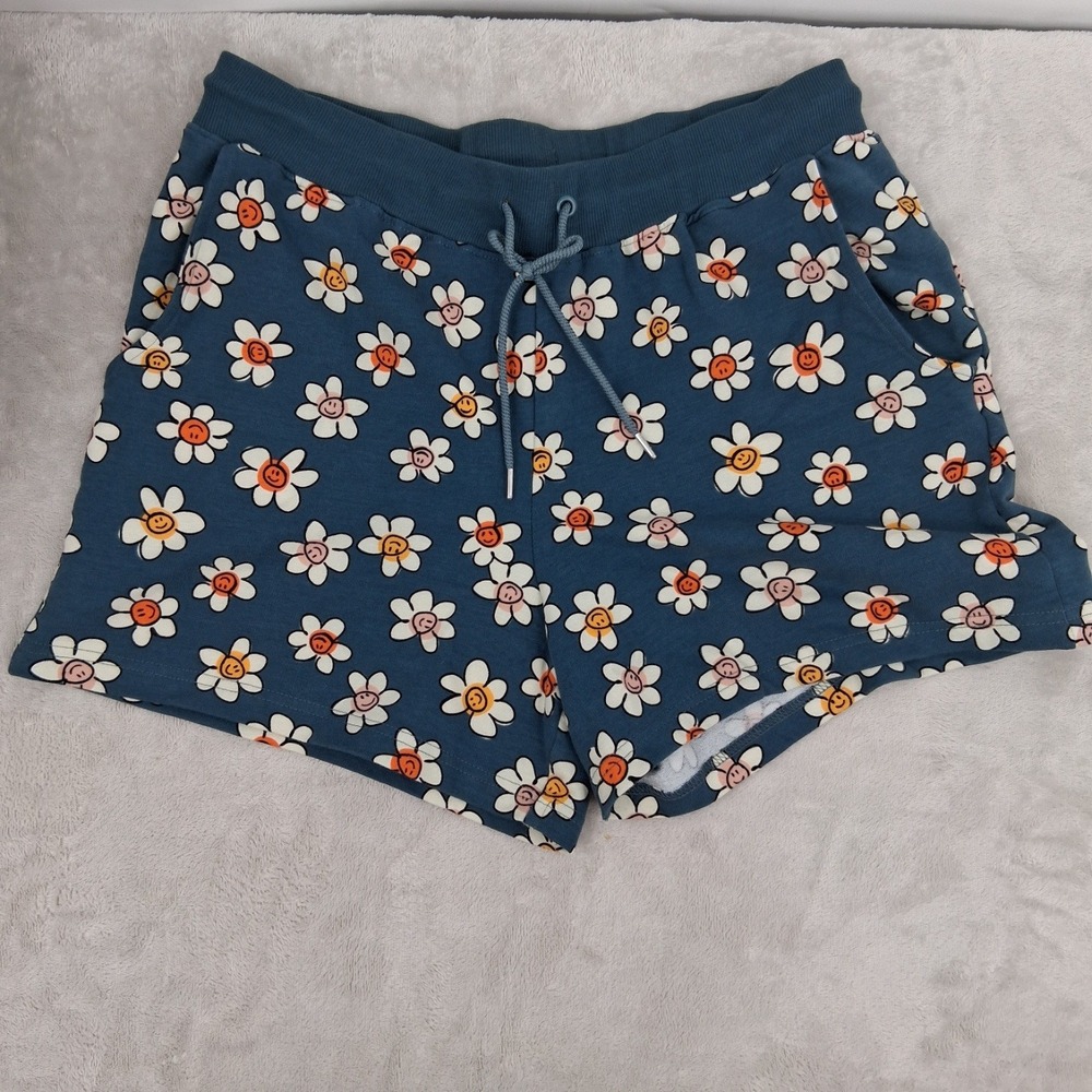 Vera Bradley Prairie Paisley Daisy Drawstring Cotton Shorts Small EUC